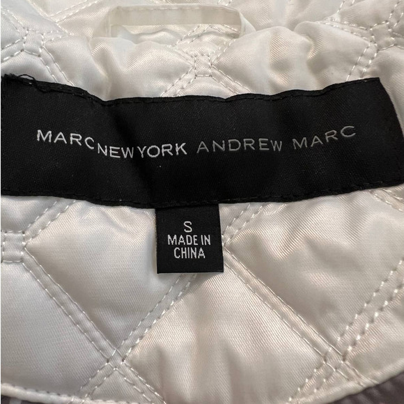 Marc New York Women's Quilted Jacket Size Small Full Zipper in White - Picture 5 of 8